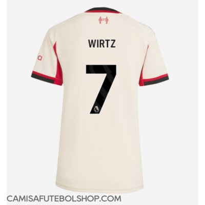 Camisa de time de futebol Liverpool Florian Wirtz #7 Replicas 2º Equipamento Feminina 2025-26 Manga Curta Camisa de time de futebol Liverpool Florian Wirtz #7 Replicas 2º Equipamento Feminina 2025-26 Manga Curta